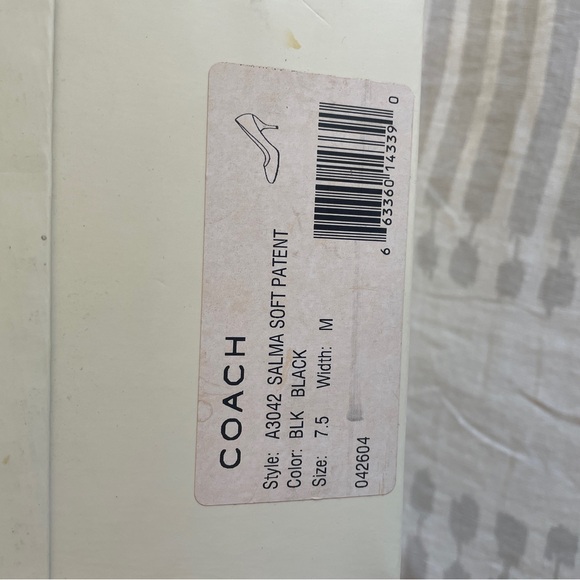 Coach Patent Leather Heels like new in box 7.5 - Picture 3 of 6